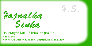 hajnalka sinka business card